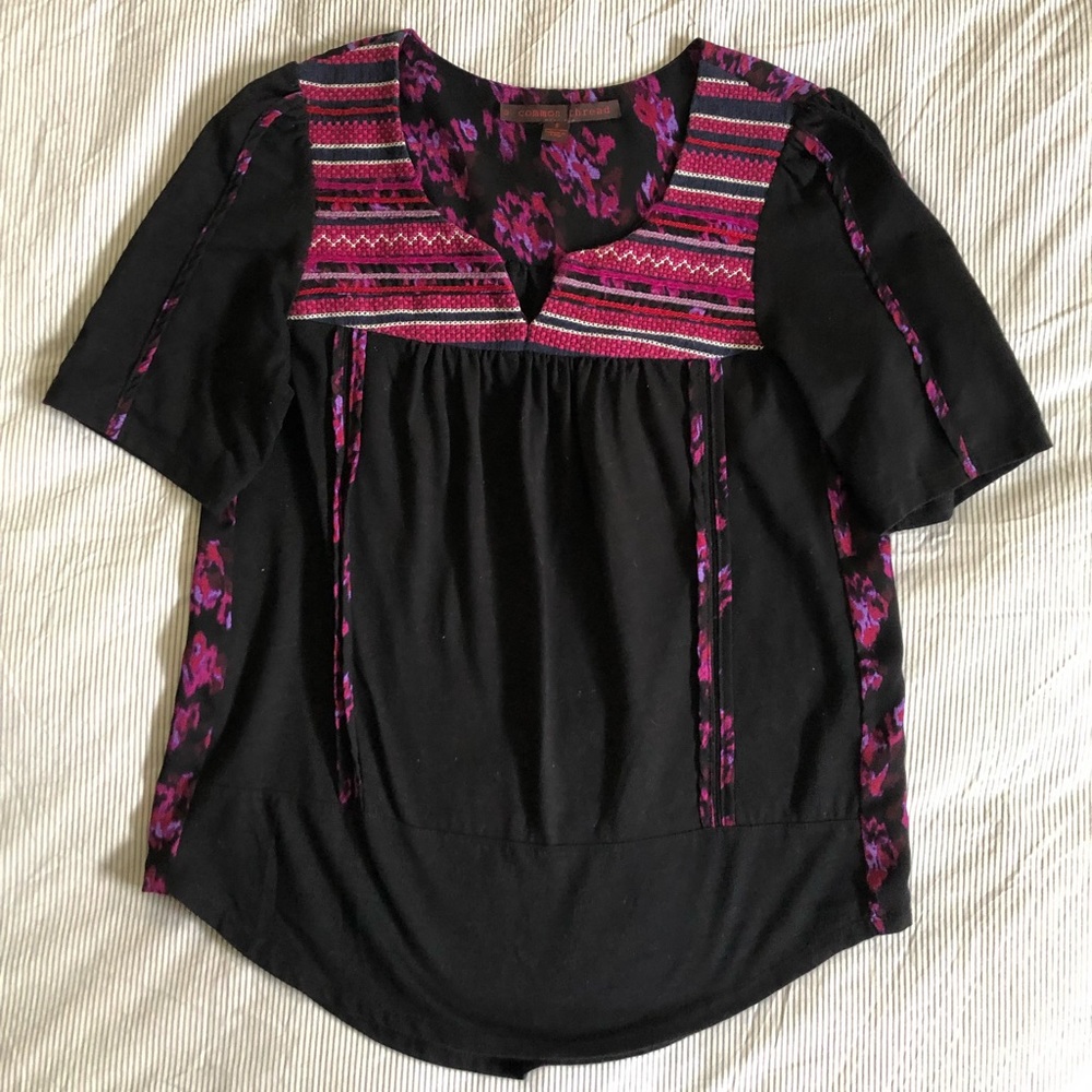 colorful and cute boxy blouse! A Common Thread from Anthro